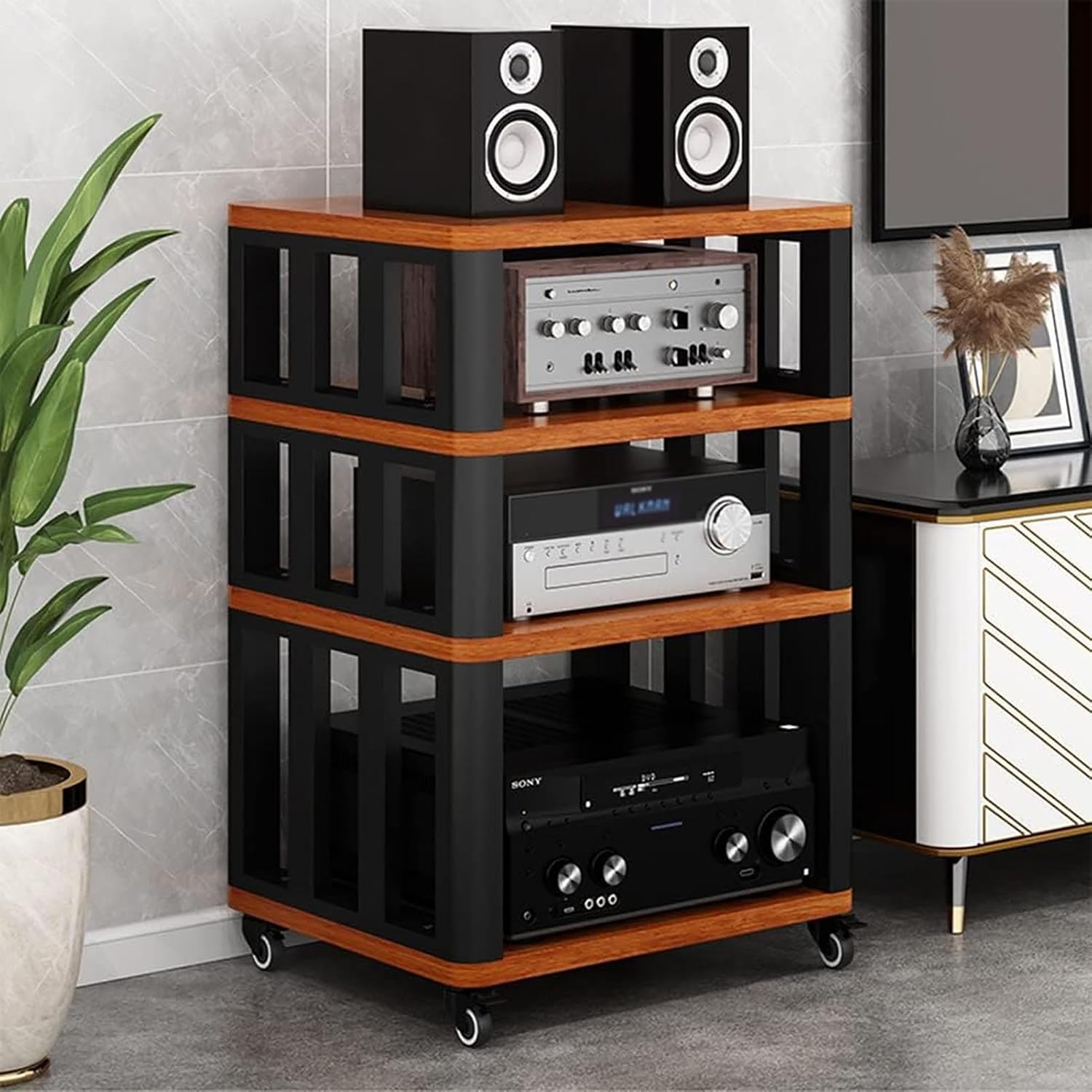 HOFSSI 4 Tier AV Media Stand Audio Rack