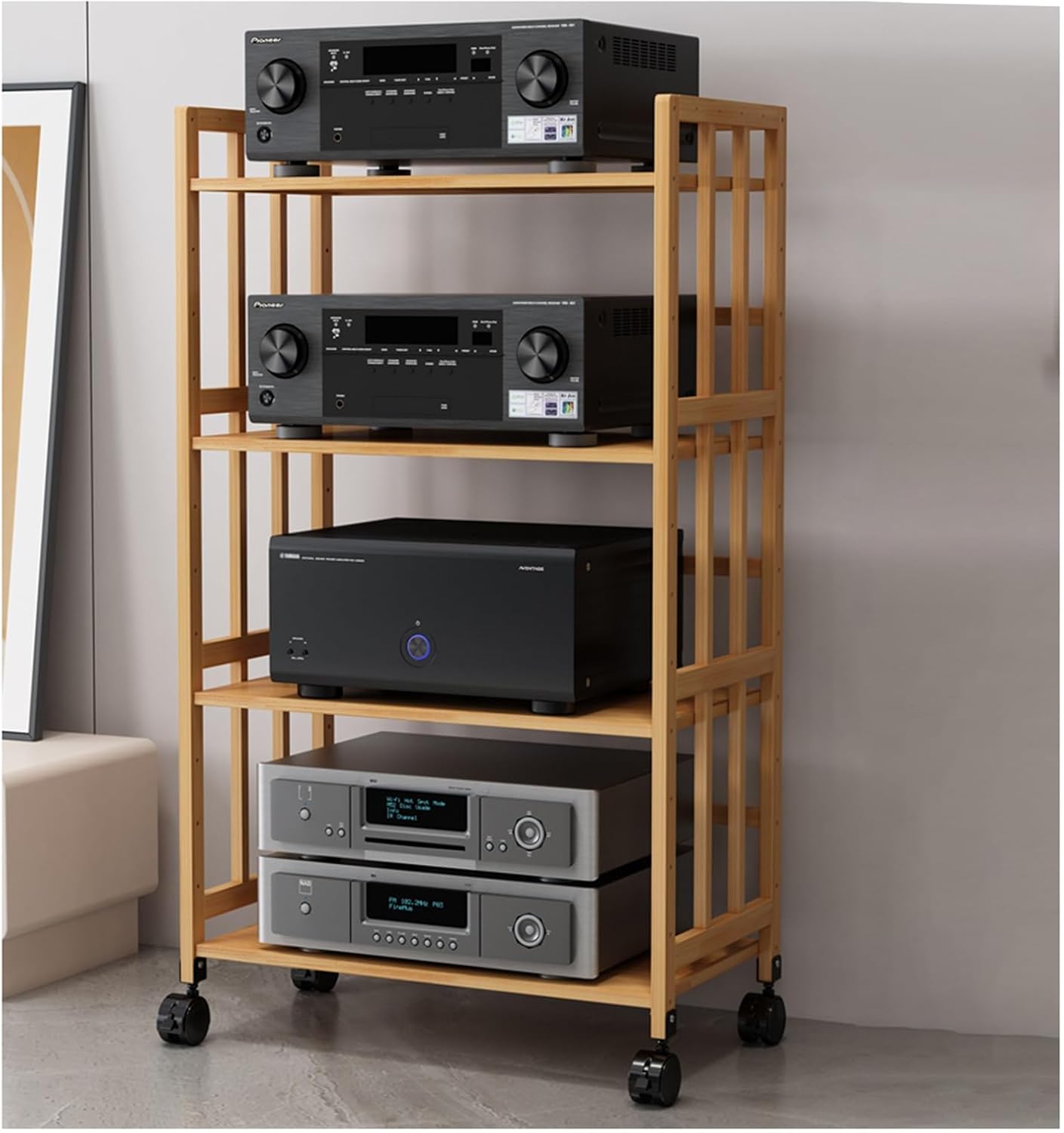 DLYZAYE Height-Adjustable Modern AV Media Stand