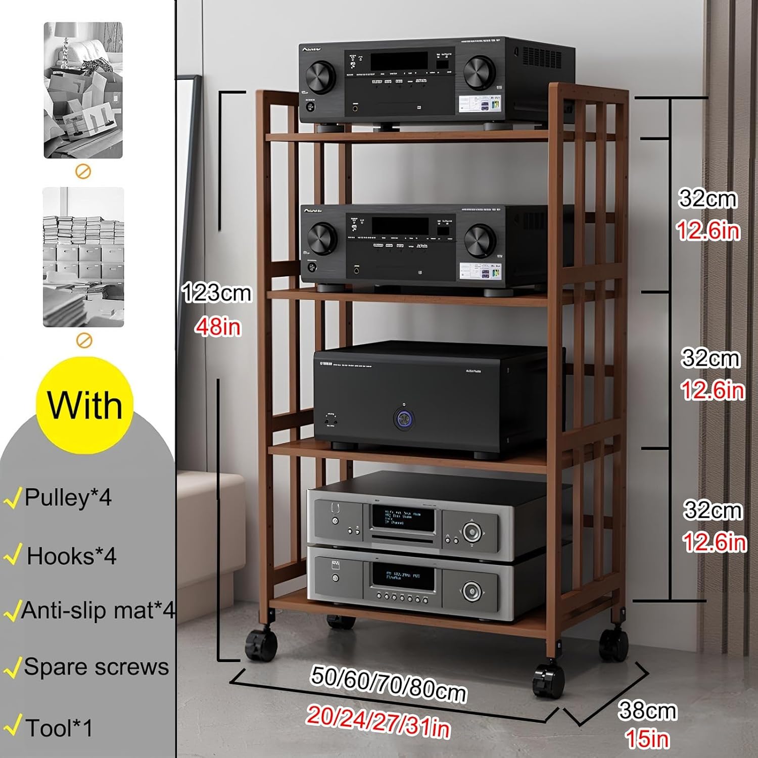 ZCSL 4 Tier Media Stand