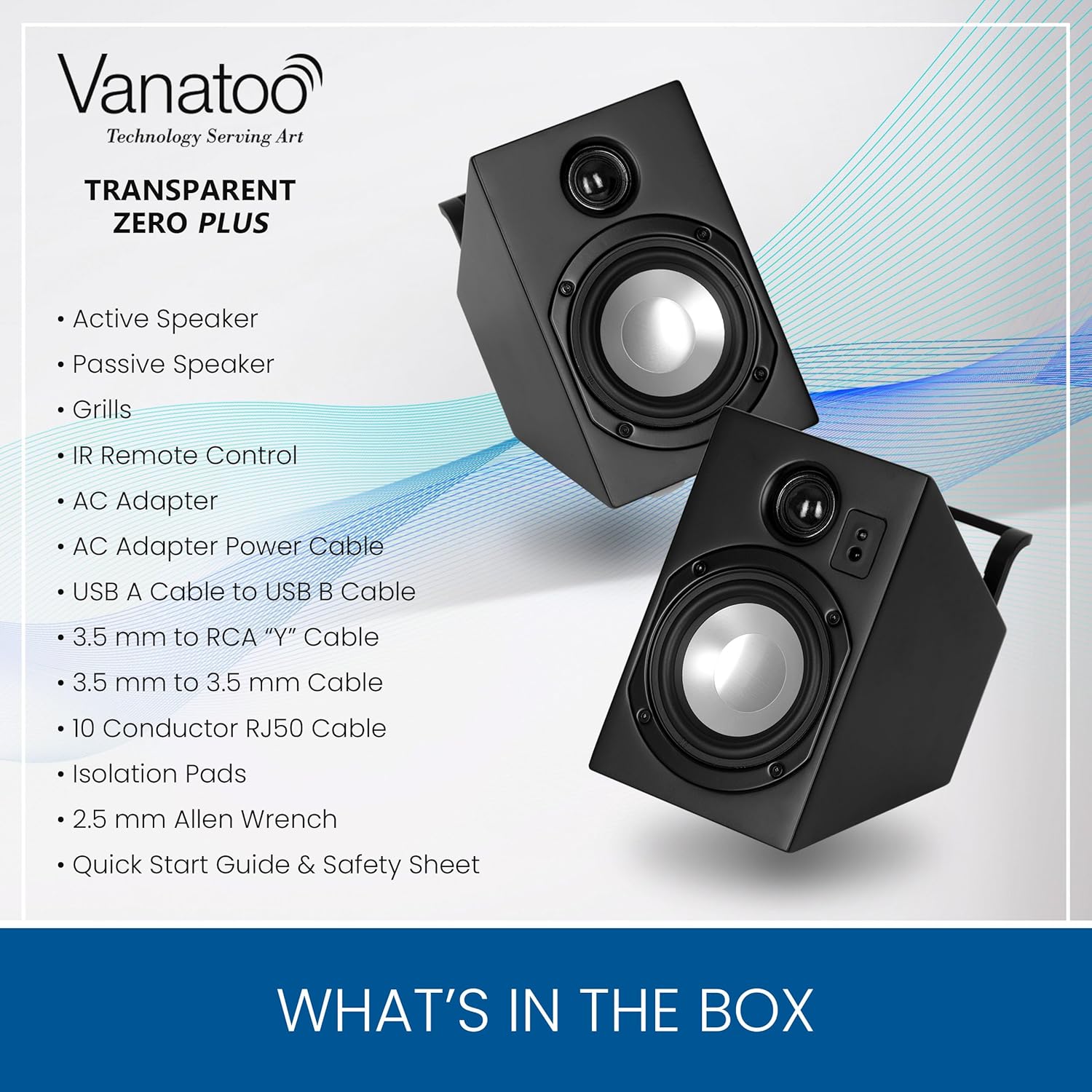 Vanatoo Transparent Zero Plus Near Field Studio Monitor Speakers Pair for TV