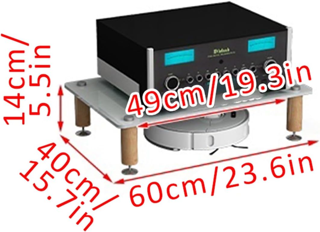 AV Media Stand Stereo Stand Modern with Wheels Audio-Video Media Stand Audio Rack Tower Stereo Cabinet Video Media Stand Audio Rack Perfect for DVD Players Game Console TV for Theater Sound Studio(Lig