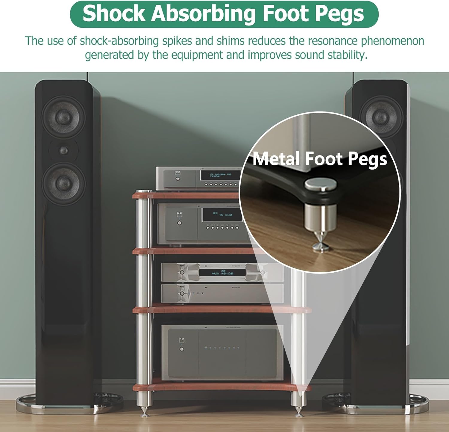 85Cm High Amplifier Rack Shelf/Audiovideo Shelving