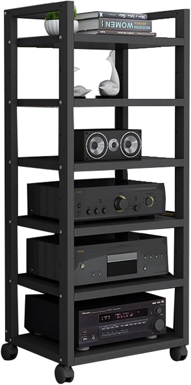 6-Tier AV Media Stand with Wheel