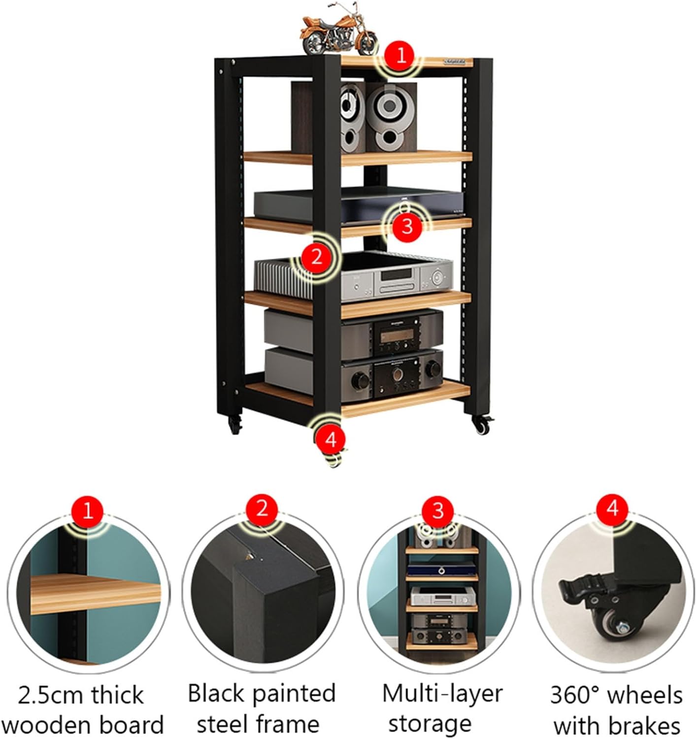 AErosx Multi-Tier AV Media Stand