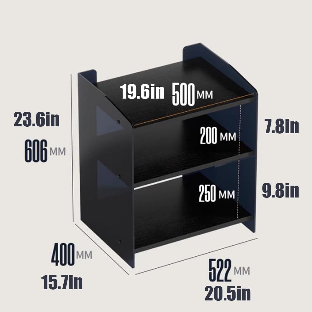 KGPGNYMYHA 3 4-Tier Media Storage Shelves Acrylic AV Media Stand With Wooden Shelves
