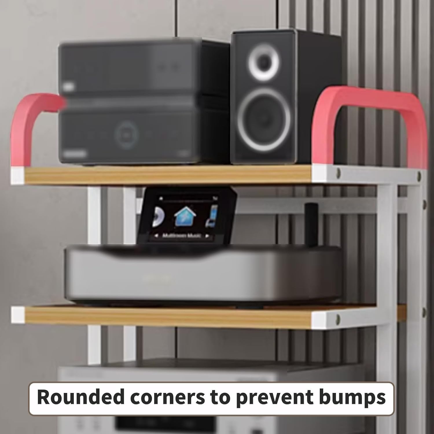 YUGXTH Movable Audio Video Components Cabinet