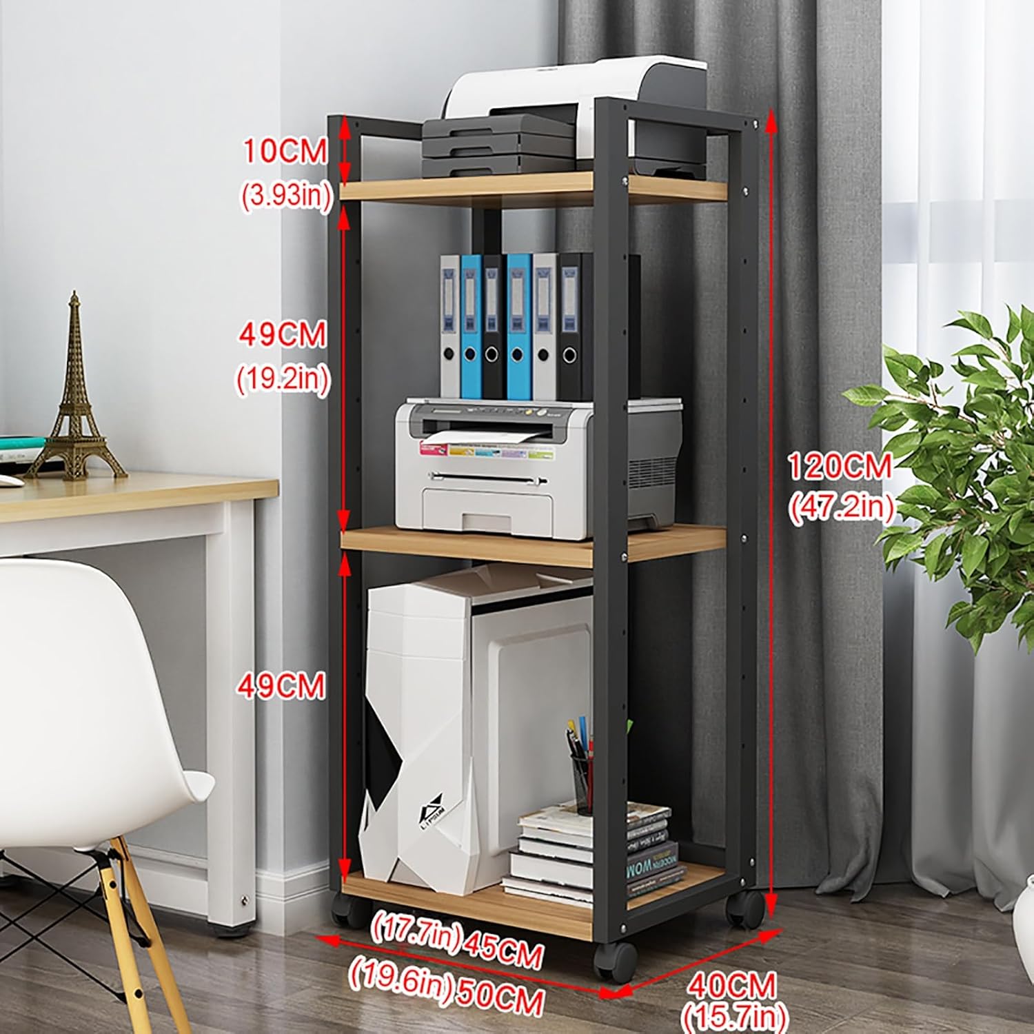 Mobile Audio-Video Media Stand Cart With Wheels