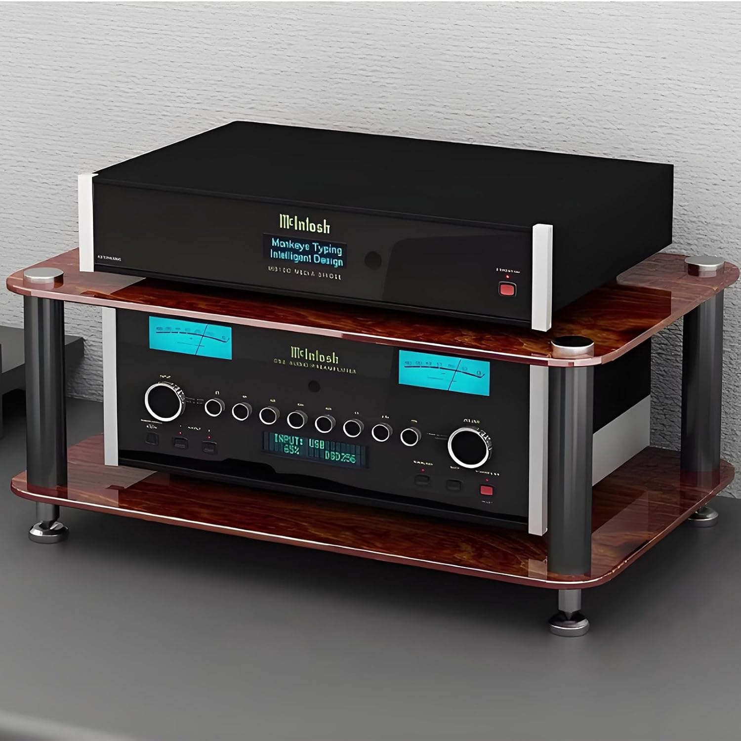 DLYZAYE 4-Tier AV Media Stand