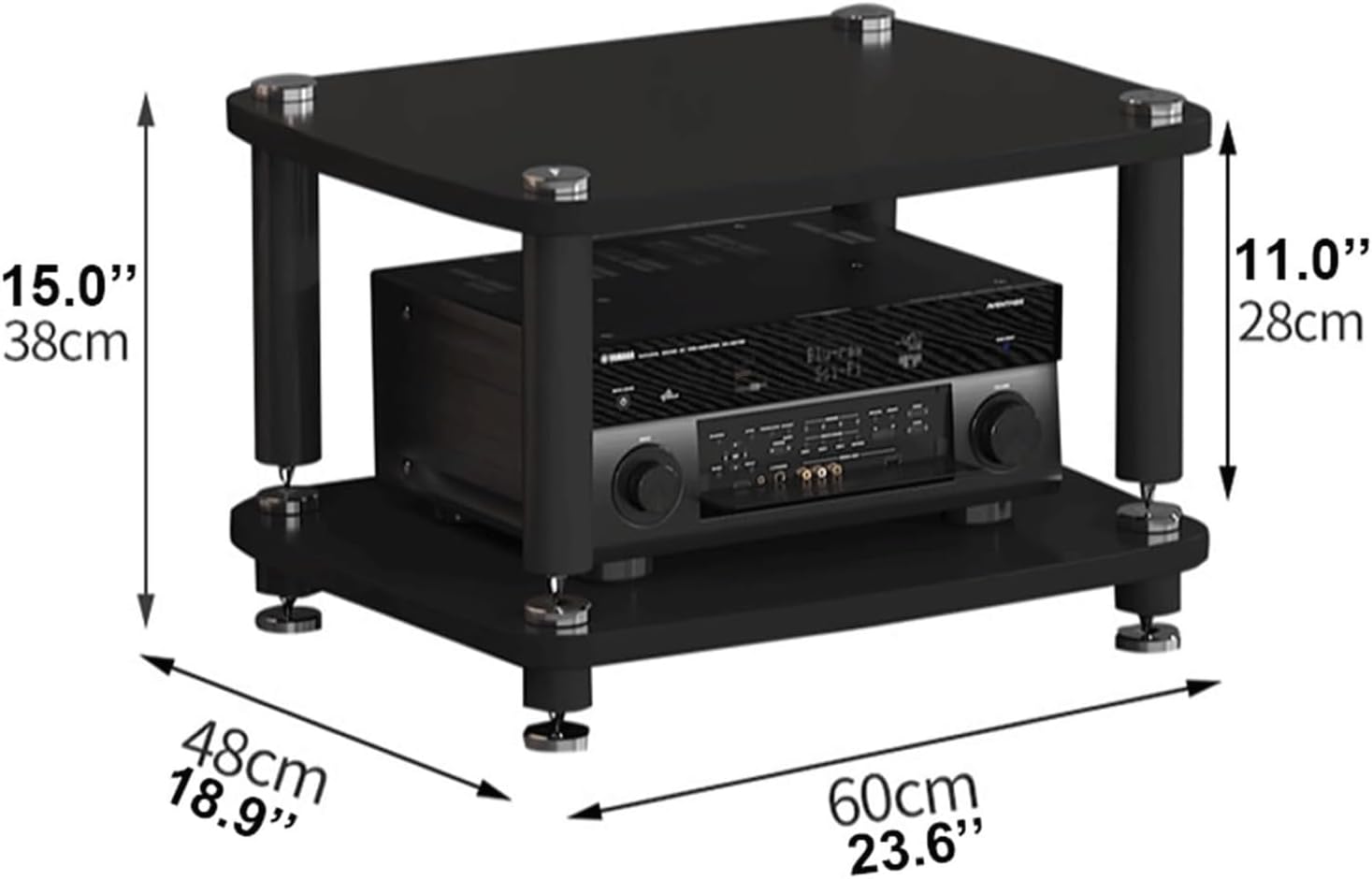 PZEOB Audio Rack Tower CD Player Stand Audio Component Rack