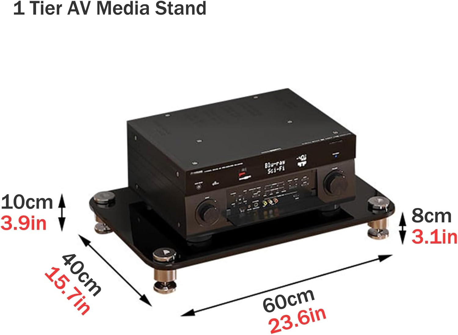 Stereo Cabinet 1/2/3/4-Tier AV Media Stand