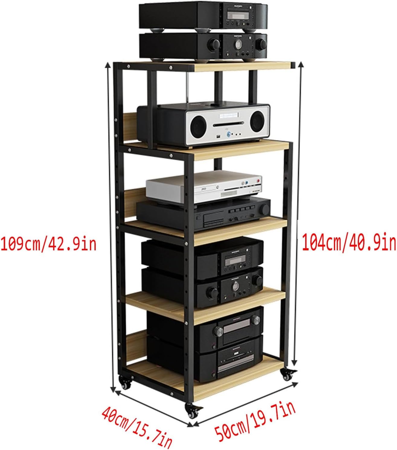 AErosx 5-Tier AV Media Stand
