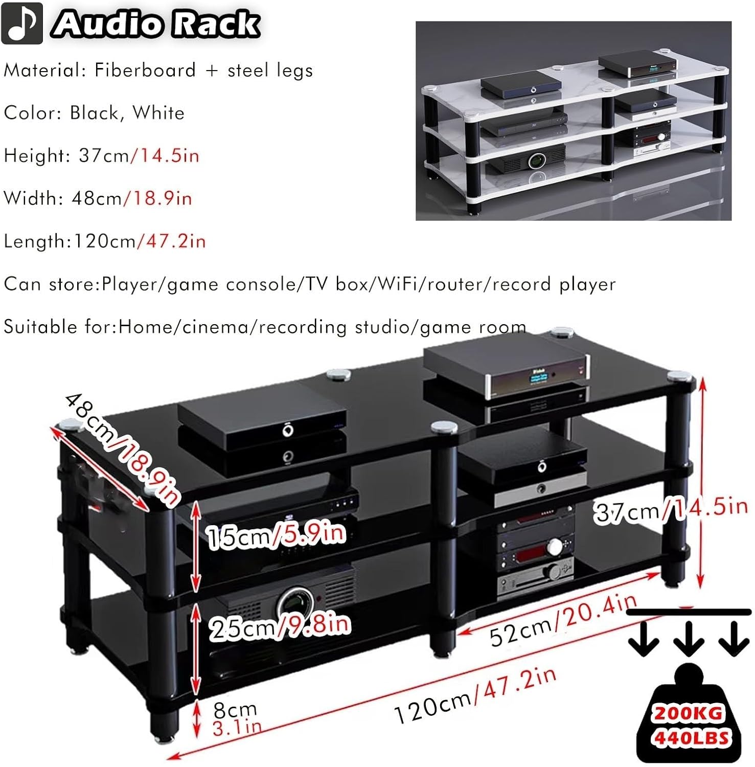 WLCGYD 3 Tier Entertainment TV Stands