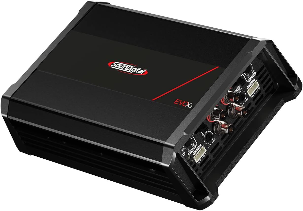 SounDigital 2400.4 EVOX2 600 Watt 2 Ohm 4 Channel Amplifier (Renewed)