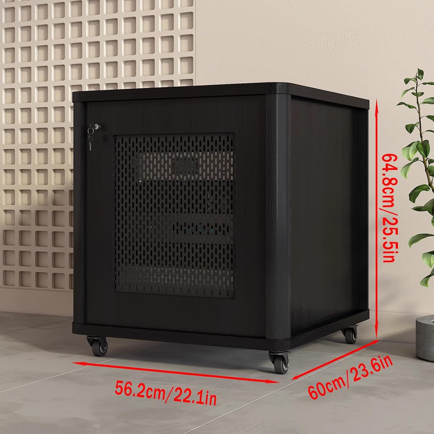 LYXWGRZD Modern Audio-Video Media Stand with Height Adjustable Wooden Shelf