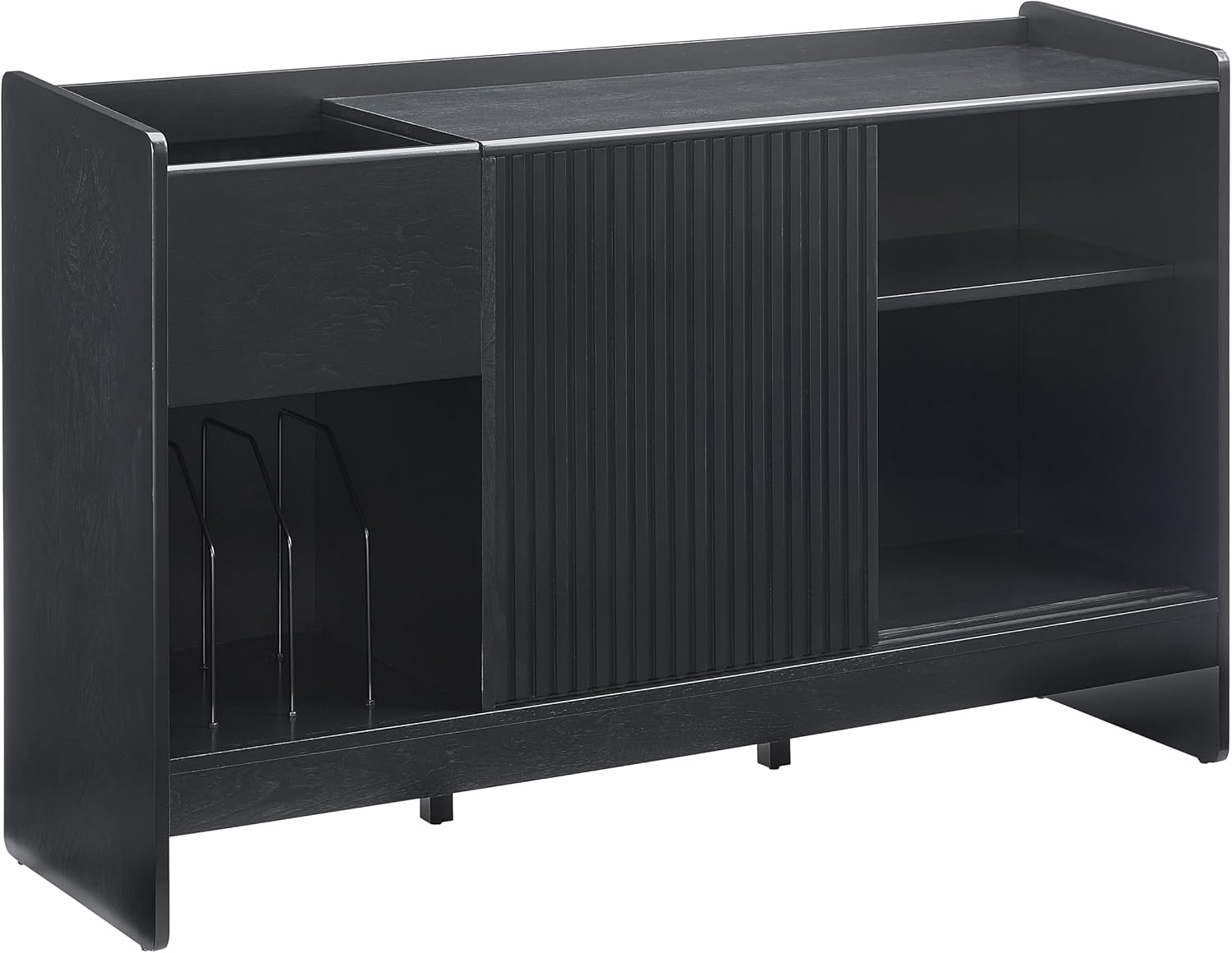 Crosley Furniture Arden Mid Century Record Storage Console Turntable Stand