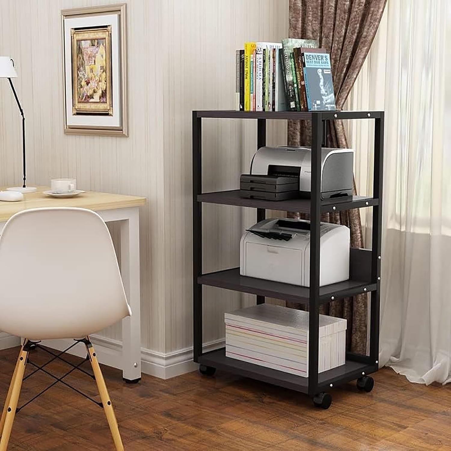 HOFSSI Modern Media Storage Cabinet - Stylish CD Player Stand for Home/Office/Living Room/Theater - Perfect Entertainment Storage Cabinet and Display Shelf for Stereo Components (Color : A)