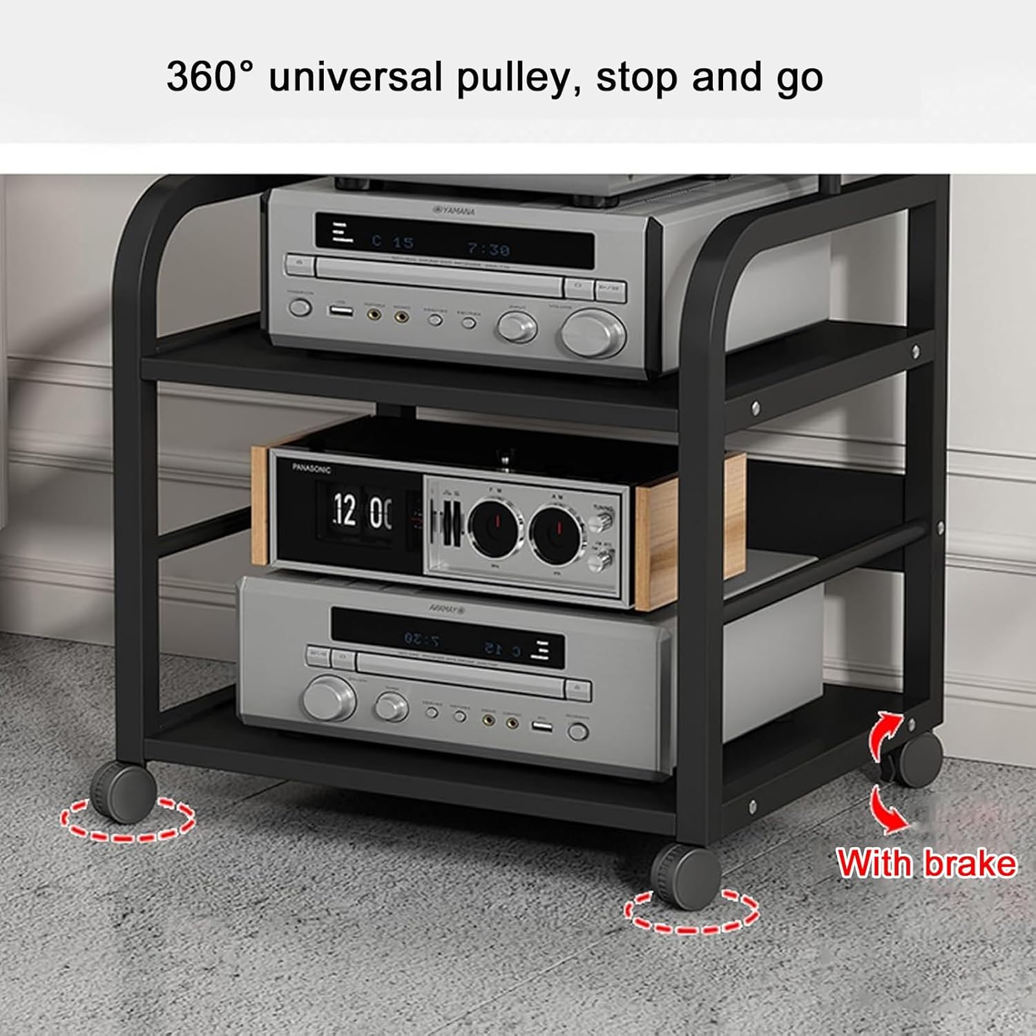 Movable AV Media Stand