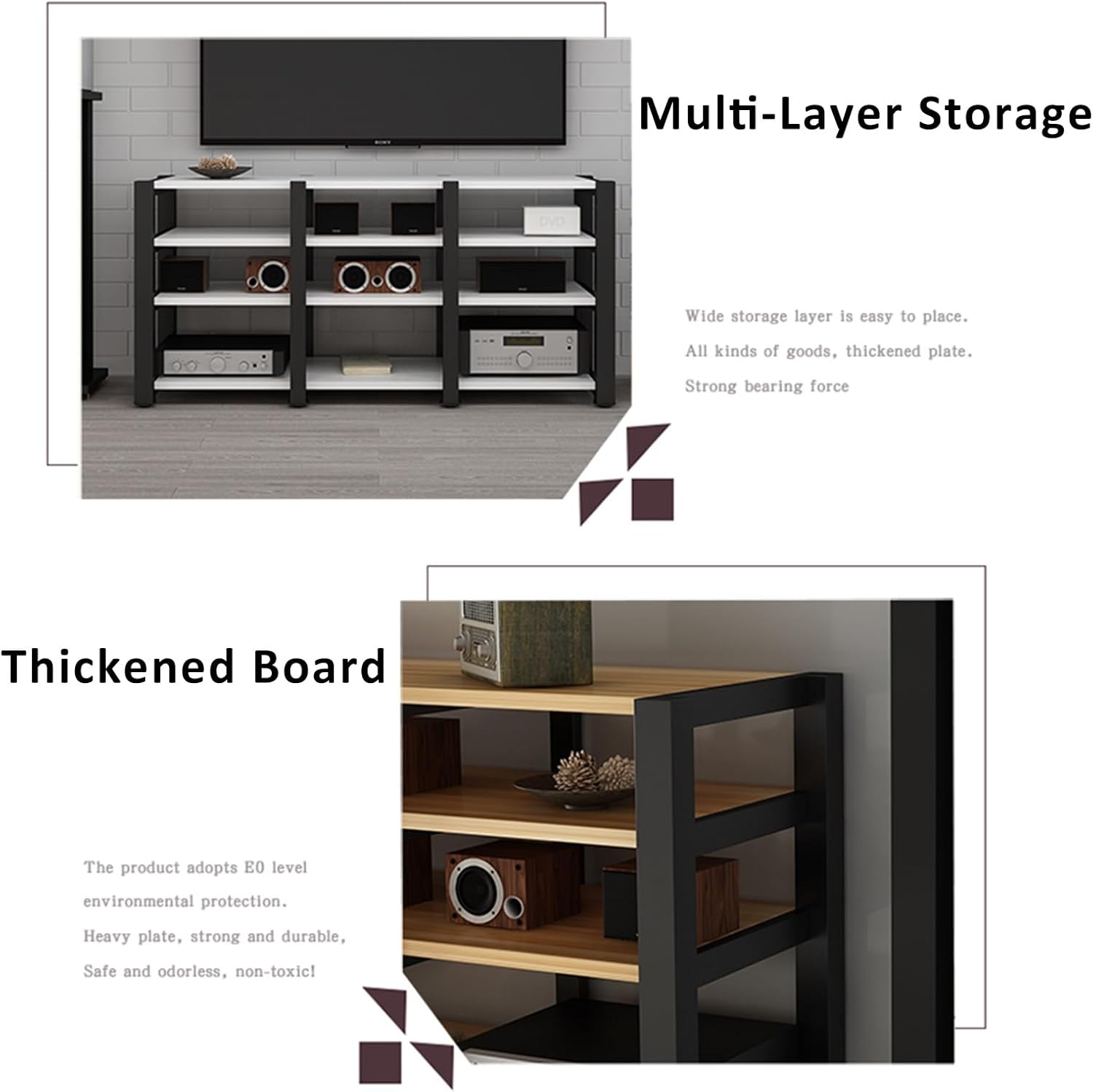 4-Tier AV Media Stereo Stand