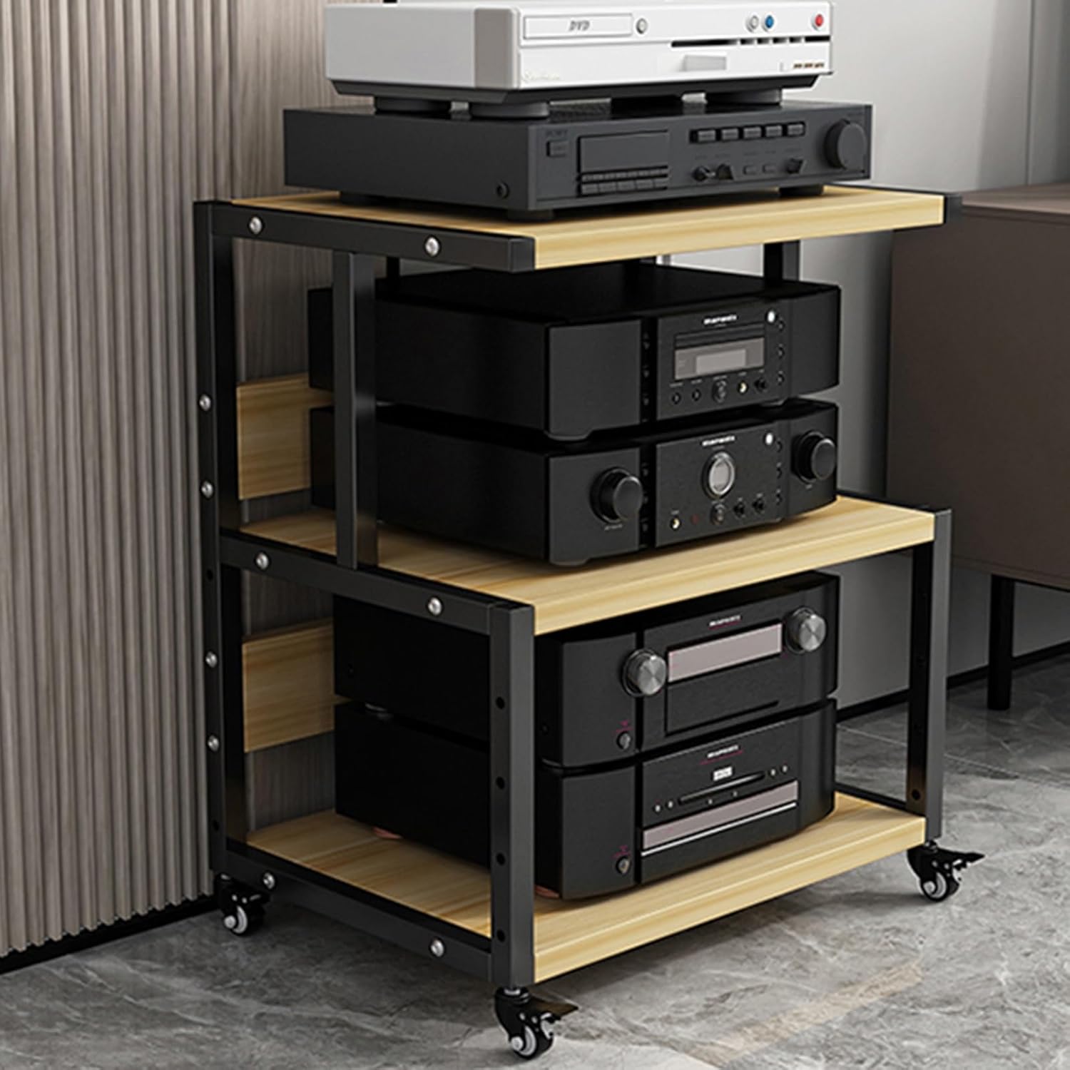 RENLXFI Home Stereo Rack Cabinet