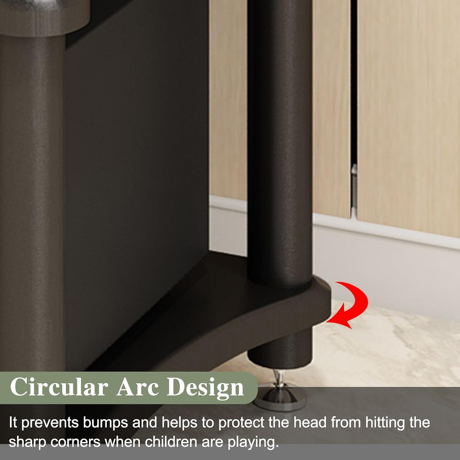 UrbanUp Audio Cabinet Rack 1-4 Tier AV Media Stand with 4 Steel Post