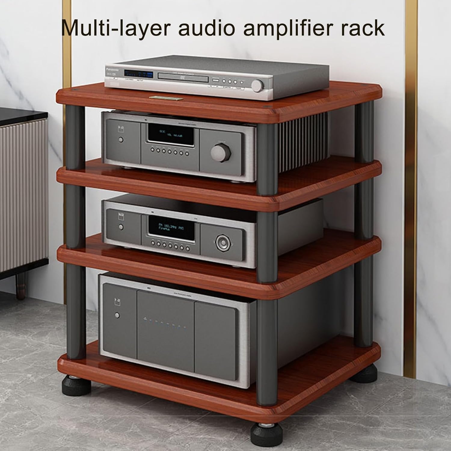 YQMHEZ 2/3/4 Tier Stereo Rack System Cabinet