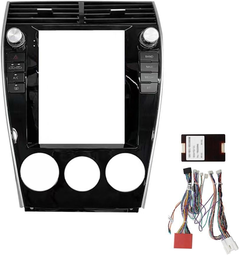 Car Front Side Air Outlet Vent Frame Trim Compatib 9.7 Inch 2din Car Radio Dashboard/Fit for Mazda-6-2004-2015 Stereo Panel