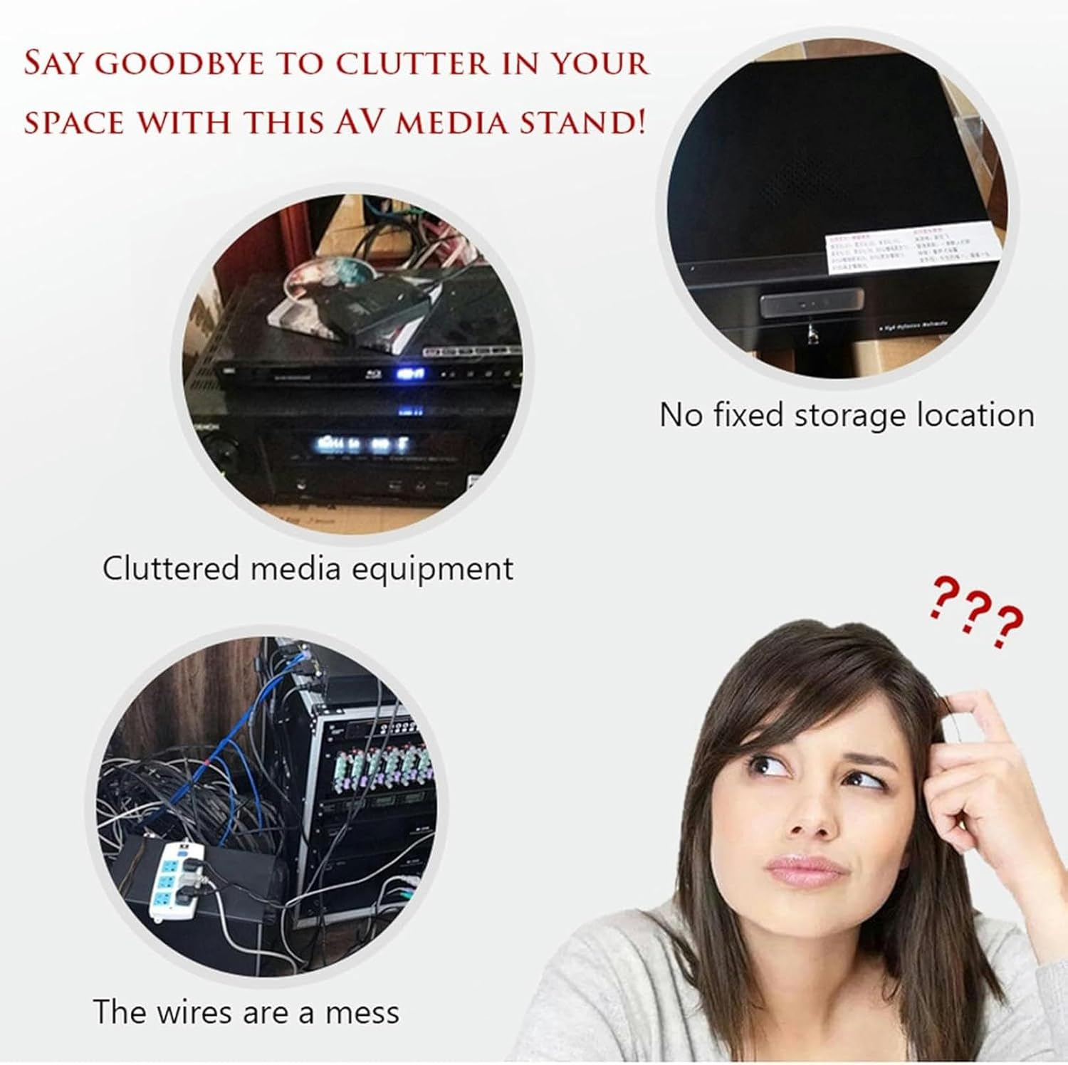 LGEOELIAS 2/3/4/5-Tier Media Stand Audio Rack CD Player Stand