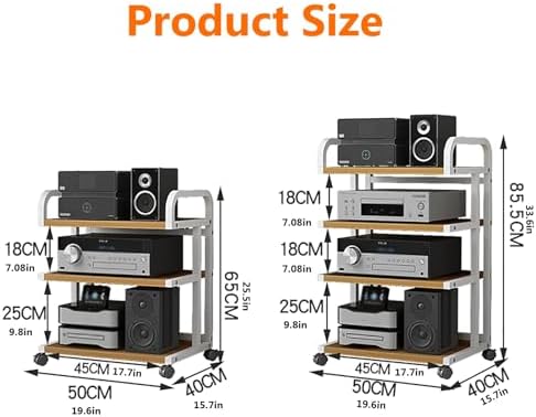 Stereo Cabinet Stereo Racks and Stands Audio Cabinet Stereo Stand Rack Audio-Video Shelving Audio Stand Av Media Stand Record Player Console Cabinet Audio Rack Tower for Living Gaming Record