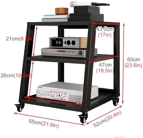 Heavy Duty Mobile Media Stand with Wheels