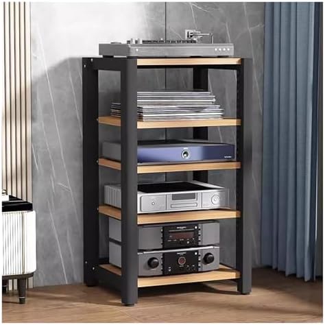 5 Tier AV Component Media Stand Corner Shelf Stereo TV Cabinet Audio Video Tower