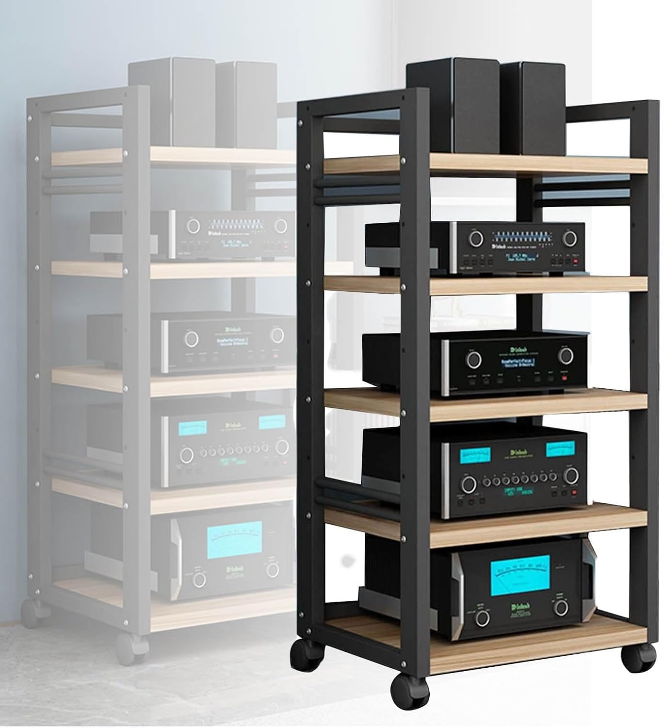 YLQFGUVWK Removable 5-Tier Audio Stand Media Player Stand