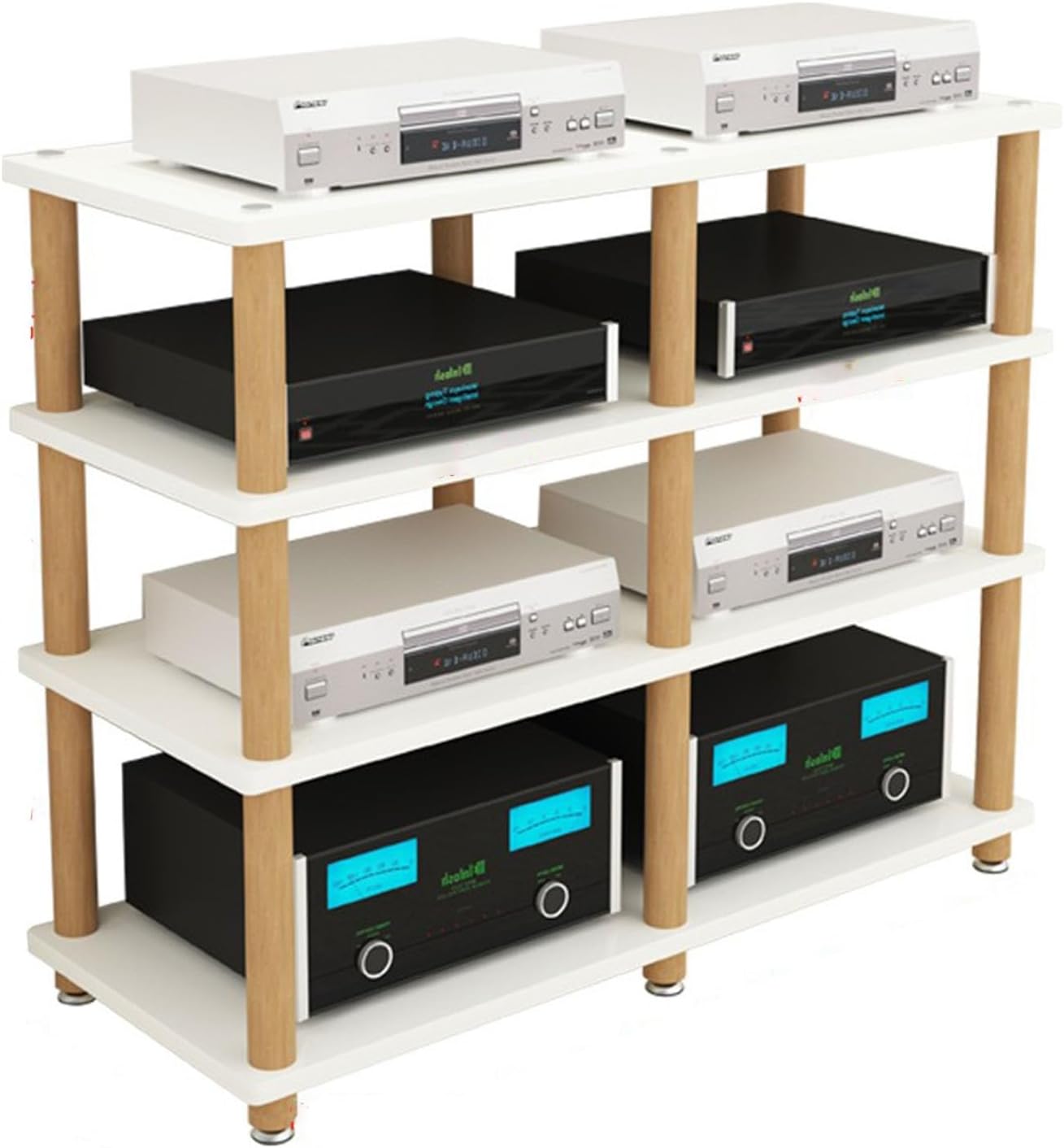 WLCGYD Heavy Duty Double-Wide Amplifier Rack Shelf