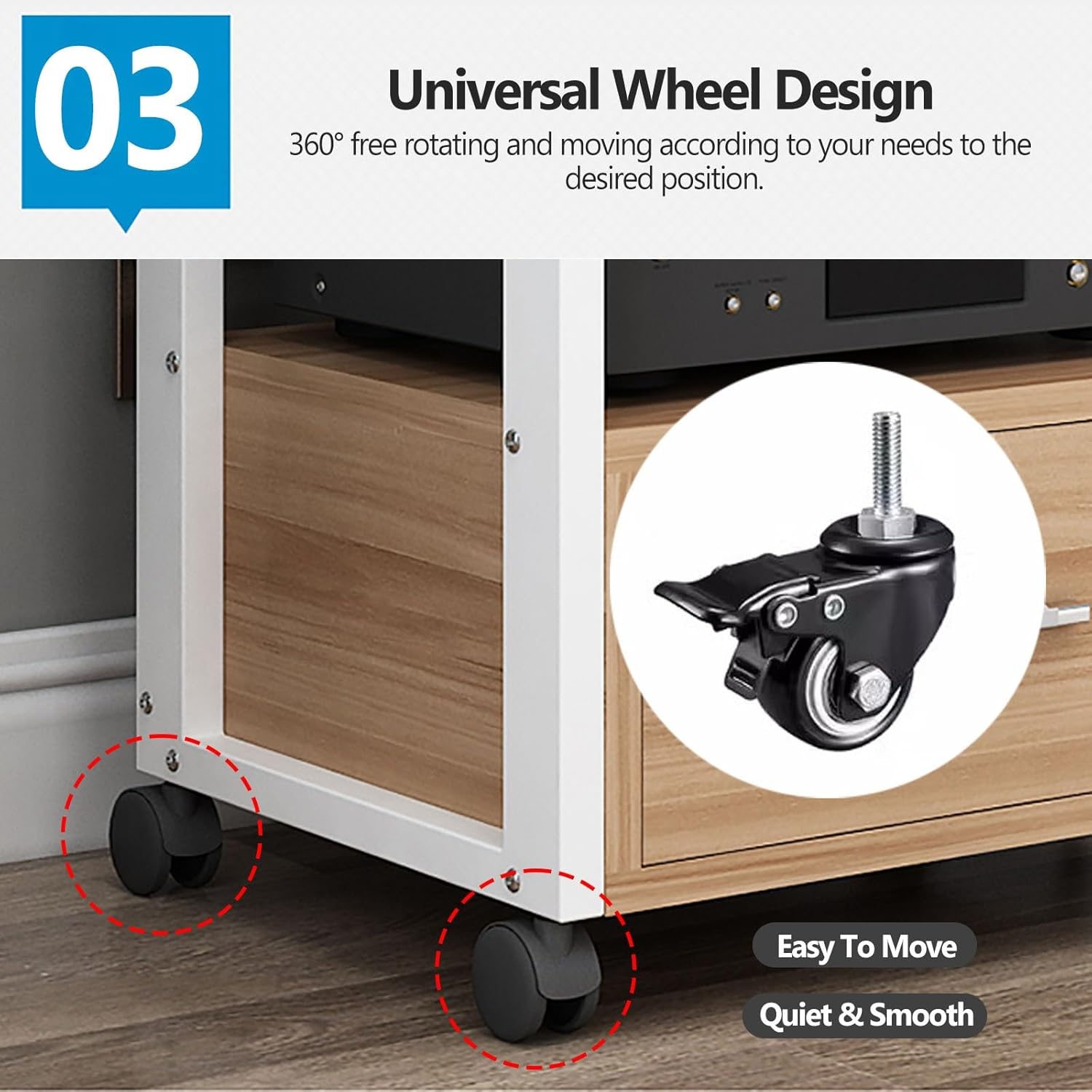 YLLFFLL 5-Tier AV Media Stand with Drawer - 120cm Tall Audio Rack Tower with Adjustable Heigth Shelves - Large Media Console Record Player Stand for Living Room Bedroom(Black-C)