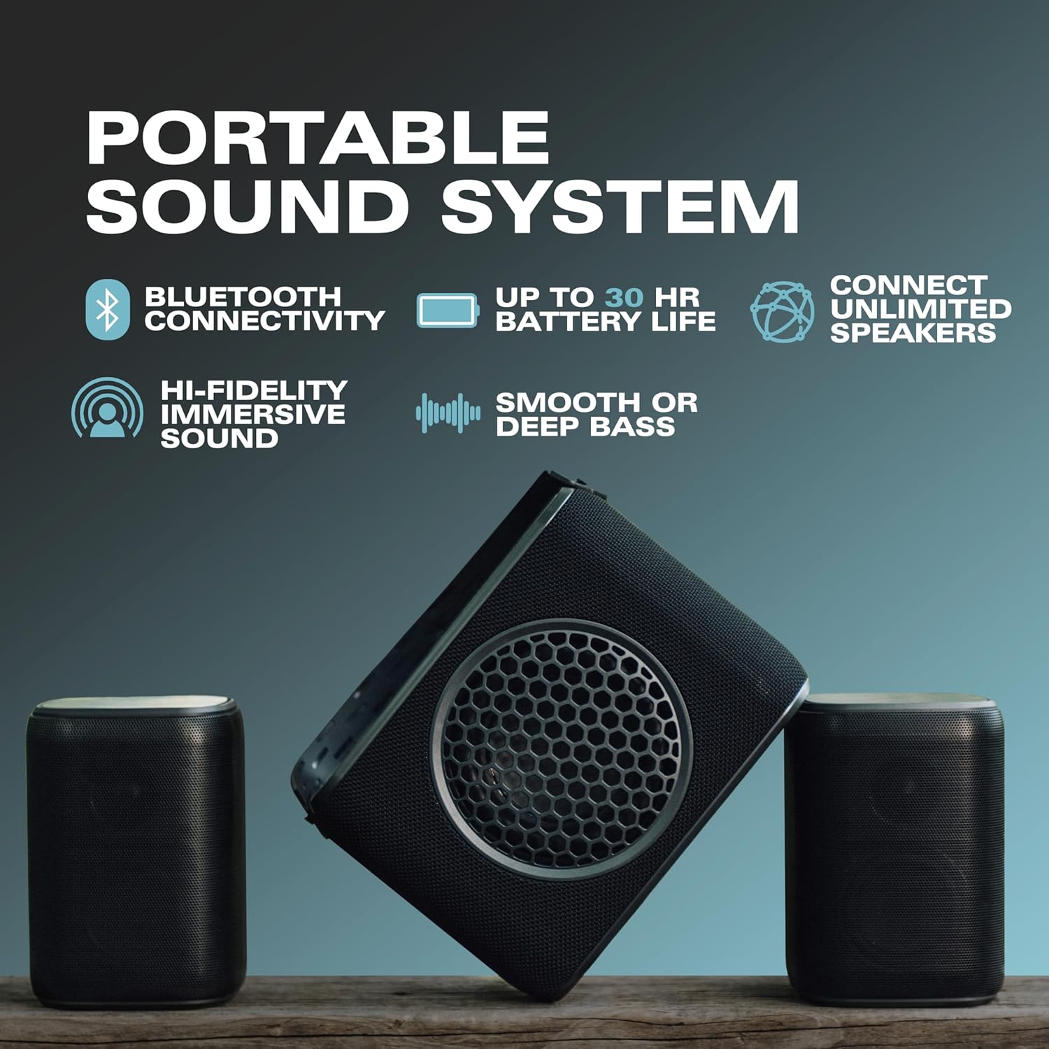Rocksteady Stadium 2: Four Speakers and One Subwoofer Bundle - Immersive