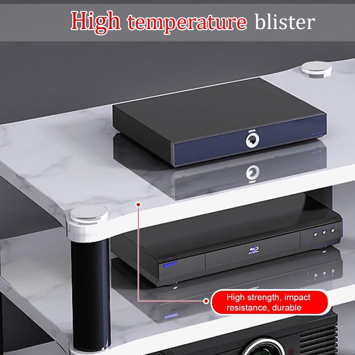 1.2.3.4Tier AV Media Stand CD Player Stand