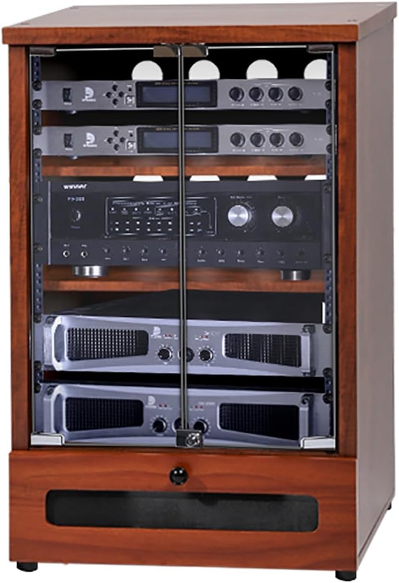 Vintage Wooden Media Cabinet for Record Player & Stereo