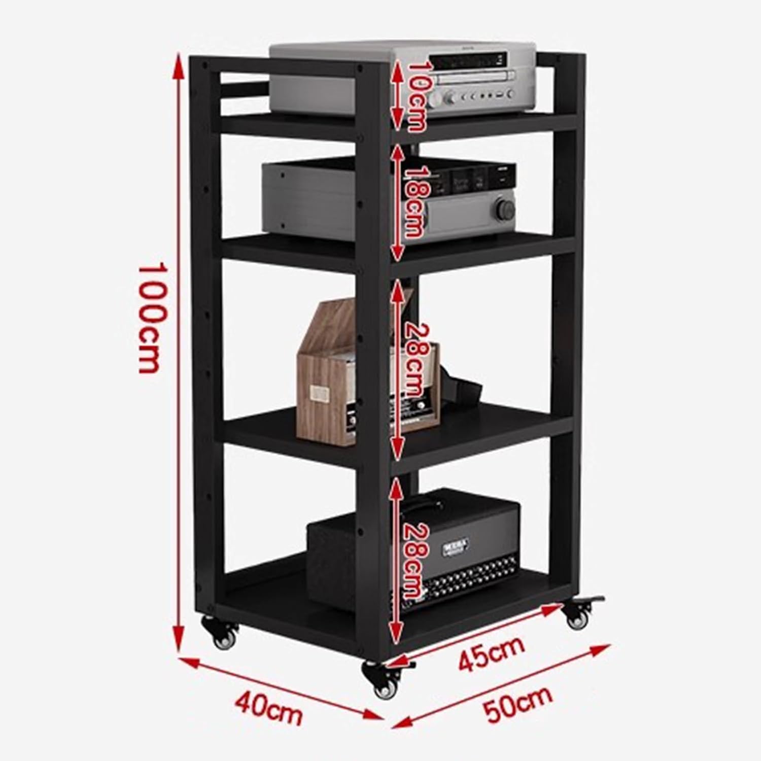 4-Tier AV Media Stand