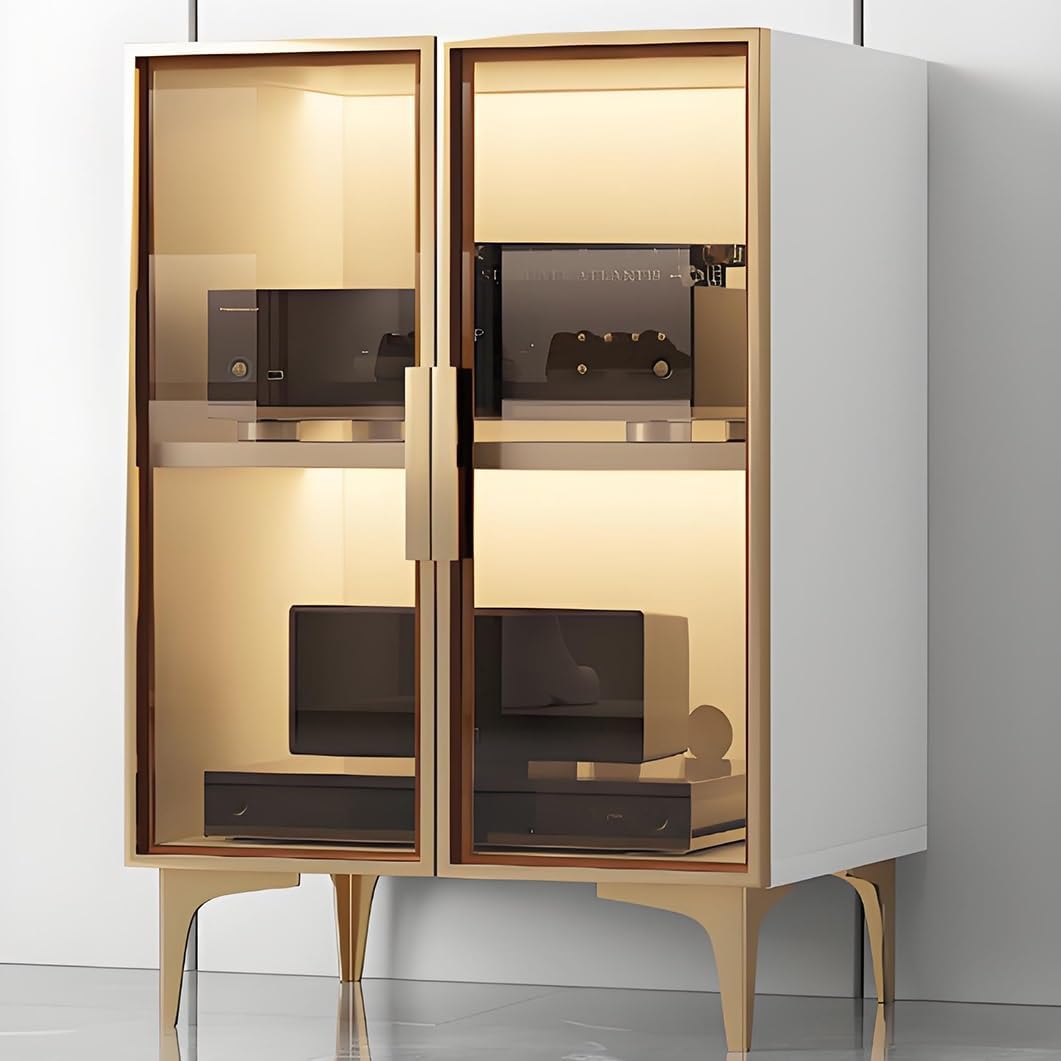 YQMHEZ 2-Tiers Media Stand Cabinet