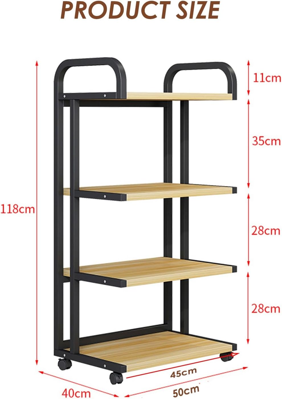 YLQFGUVWK 4-Layer Removable Media Stand Audio/Video Stand CD Player Stand Stereo Component Storage Cabinet for Home/Office/Theater(Color 3)