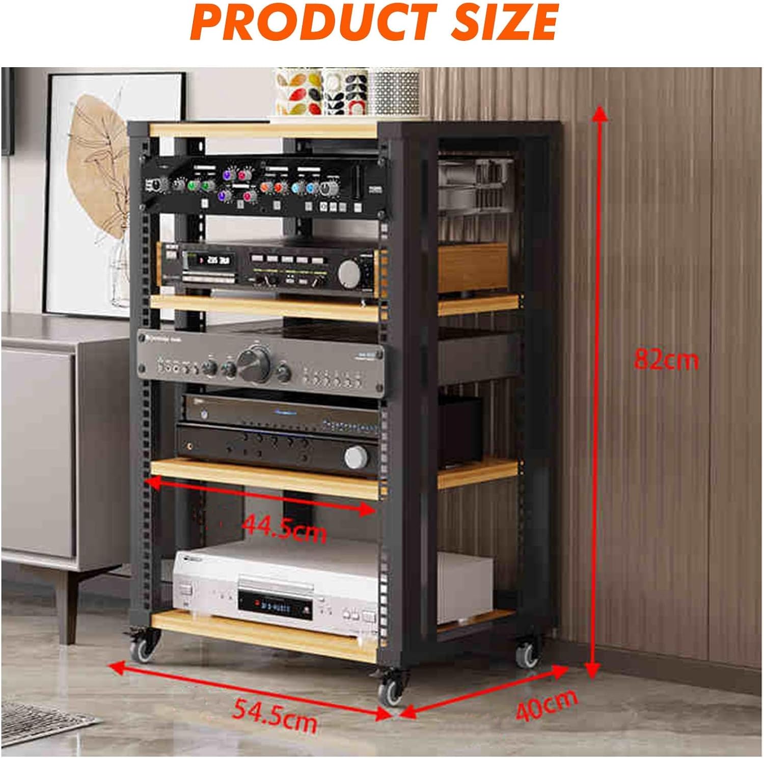 YLQFGUVWK 4 Tier AV Media Cabinet Stand Component Cabinet