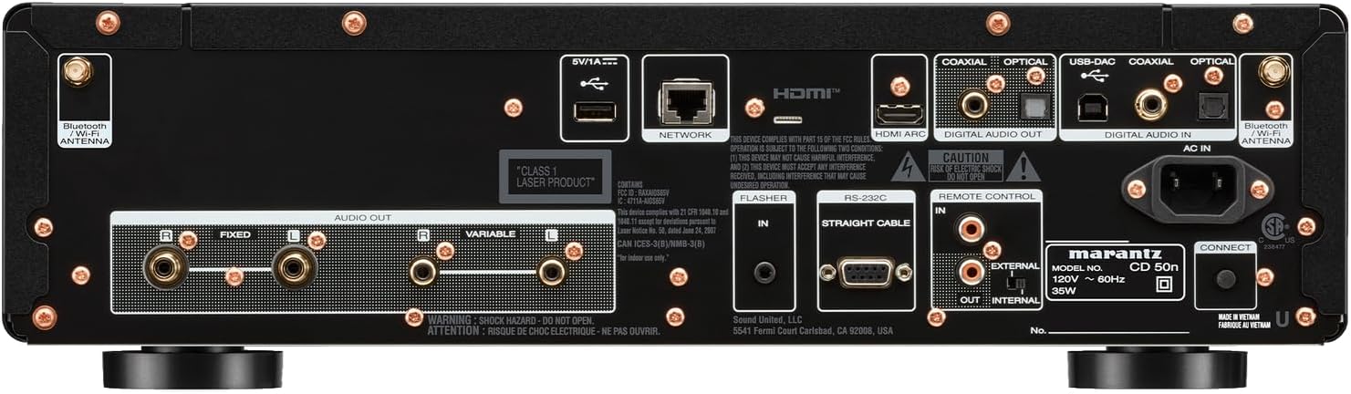 Marantz CD 50n High-Resolution Network Digital Audio and CD Player (Black)