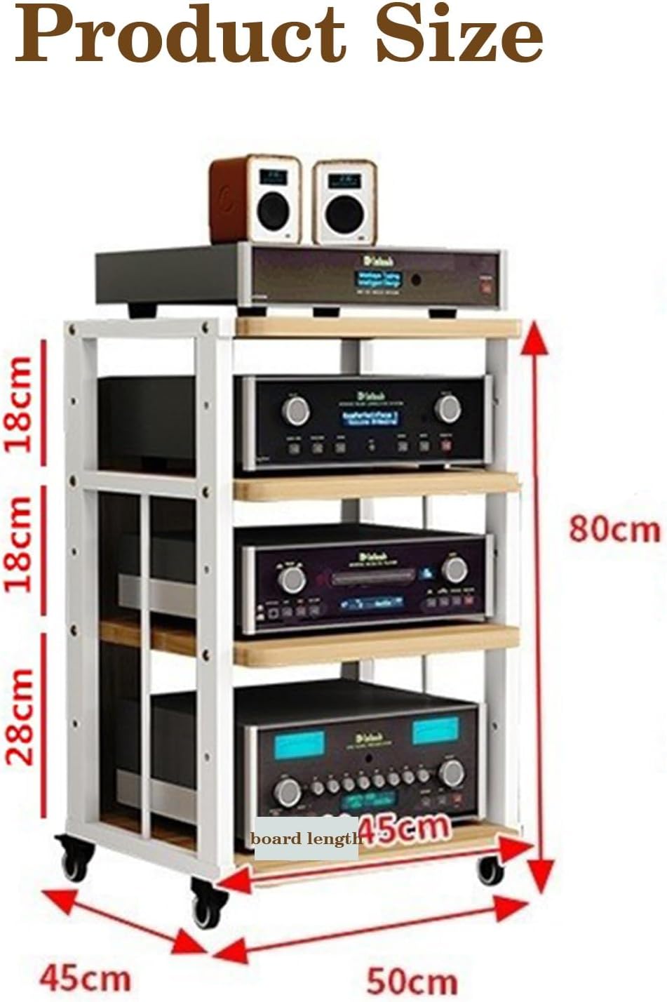 YLQFGUVWK 4-Tier AV Media Stand Corner Stand Stereo Audio Rack Tower Perfectly Fits DVD Player for Home/Office (Color : Style 2