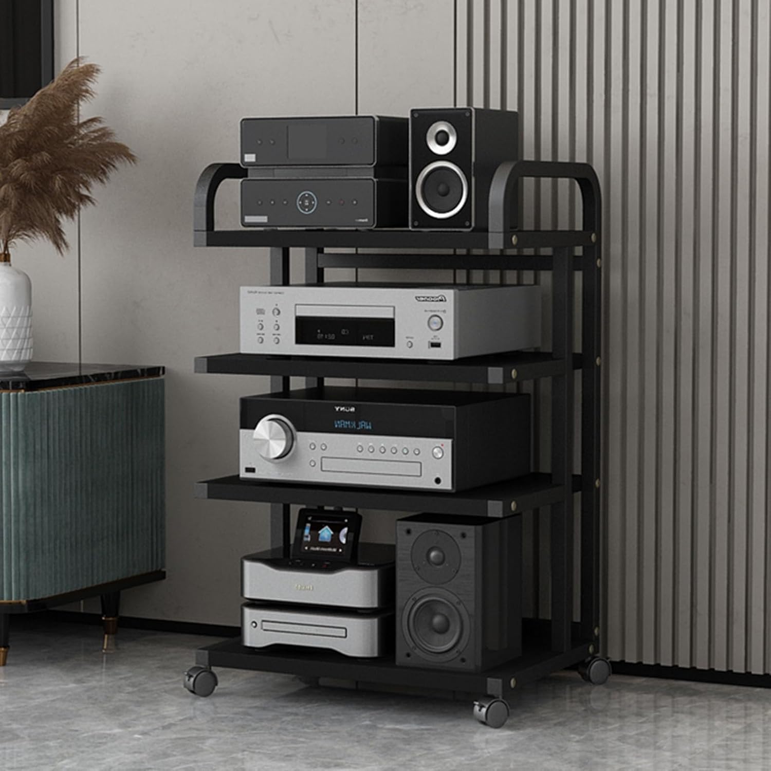 QUANGJN Movable Audio Stand Media Player Stand