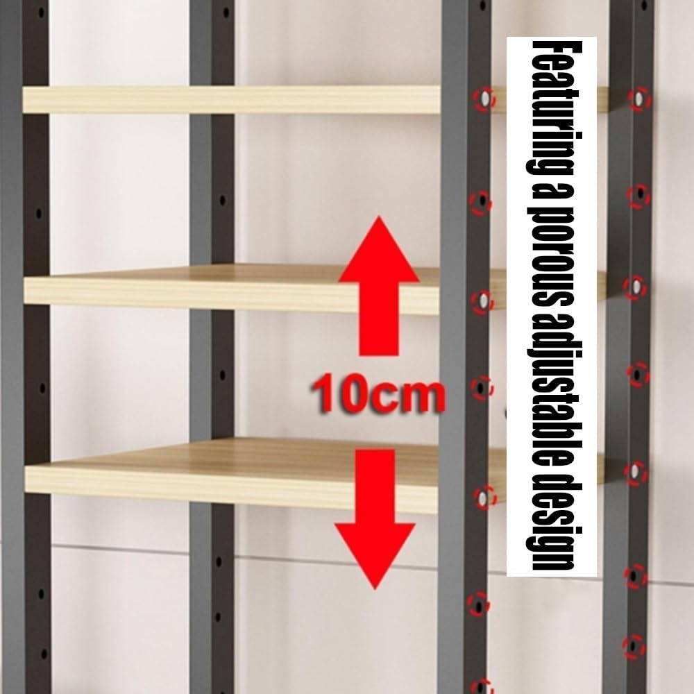 KGPGNYMYHA Home Stereo Cabinet 4 Tier Audio Video Stand Movable Stereo System Entertainment Component Cabinet Adjustable Wood Shelves Multi-Functional TV Cabinet(Black)