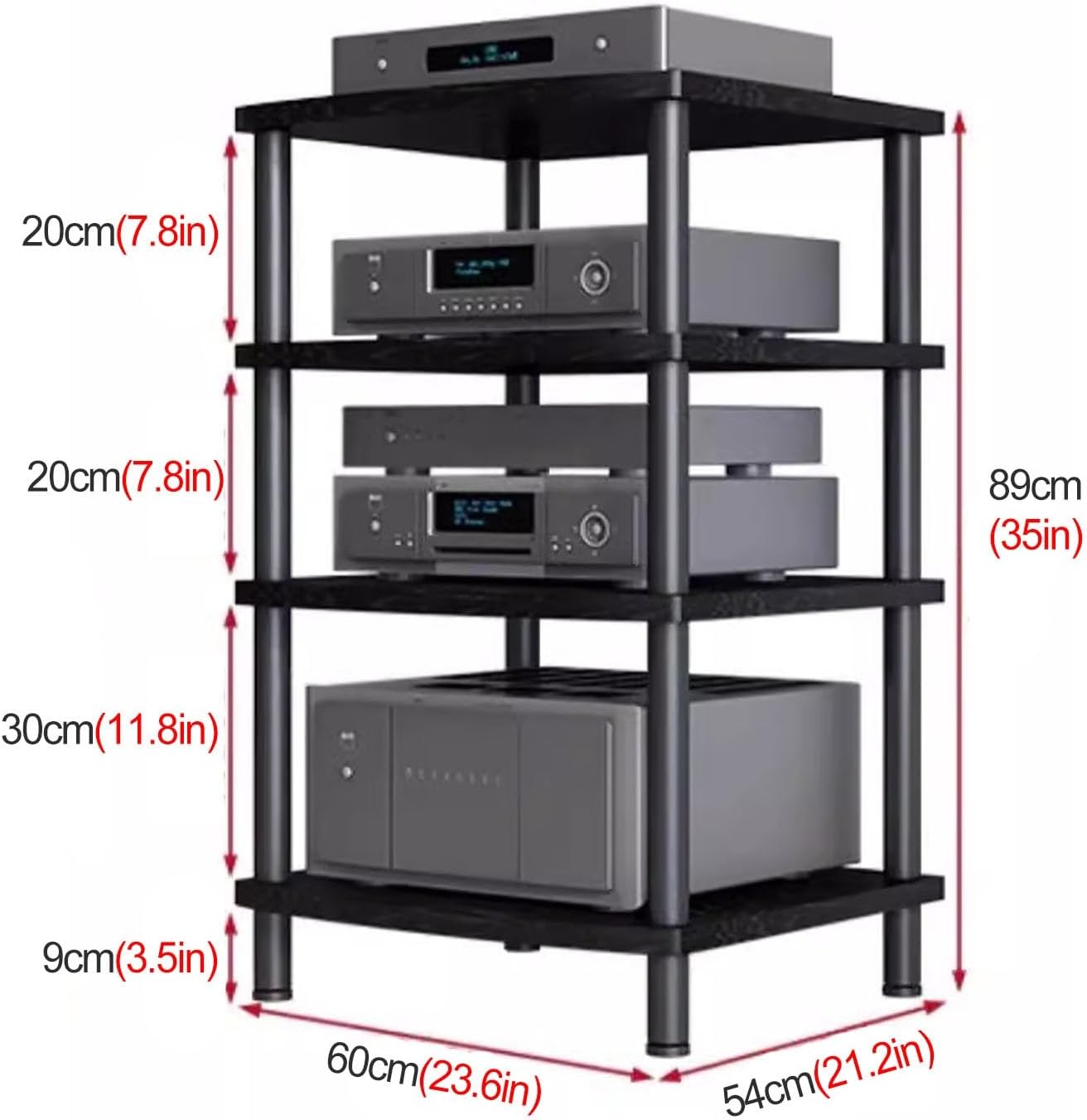 YLLFFLL Heavy Duty Media Stand Audio/Video Component Cabinet