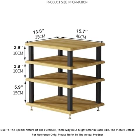 HiFi Wooden AV Component Stand - Open Stereo Cabinet
