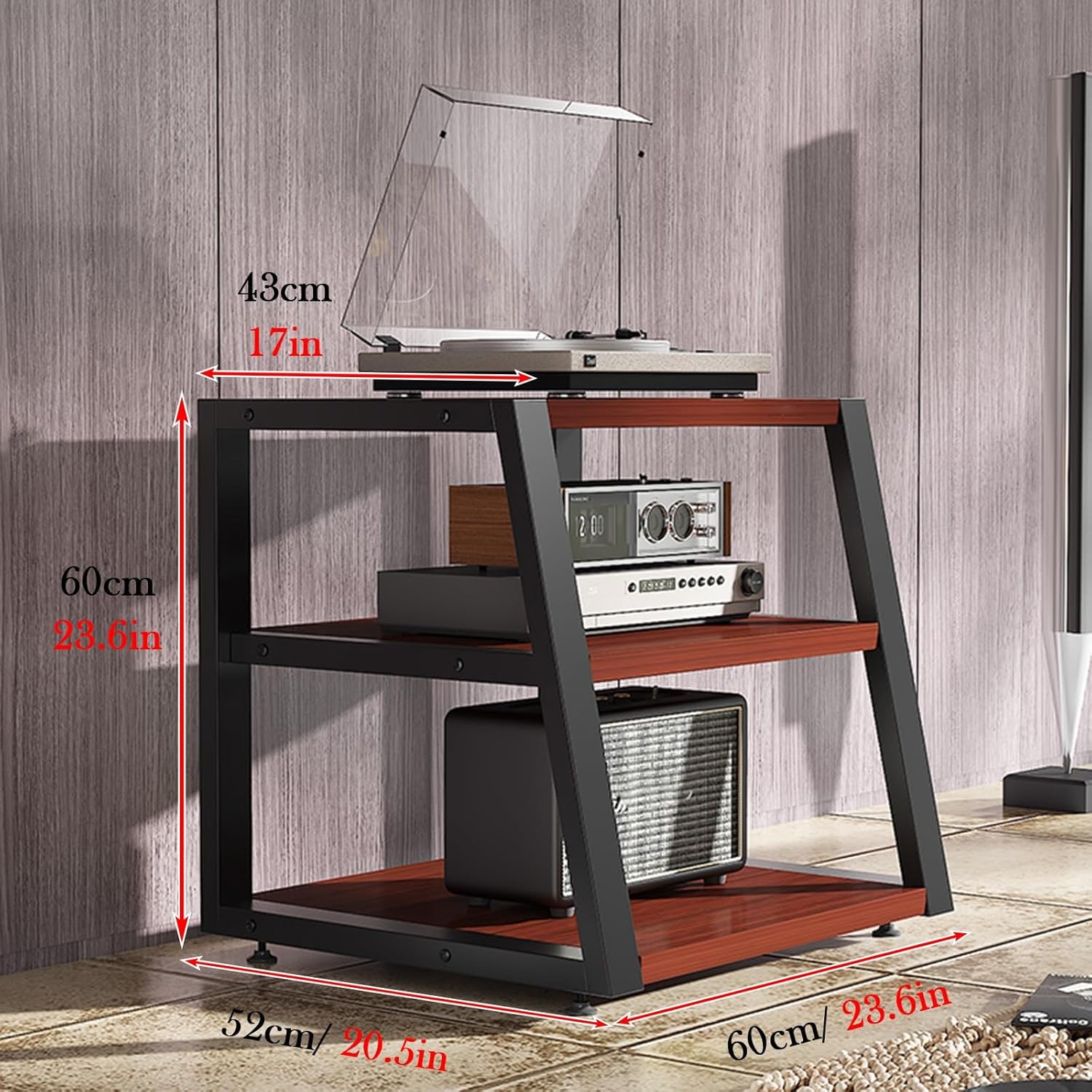 WUHUQN Media Stand Av Stand/Corner TV Stand with Adjustable Feet