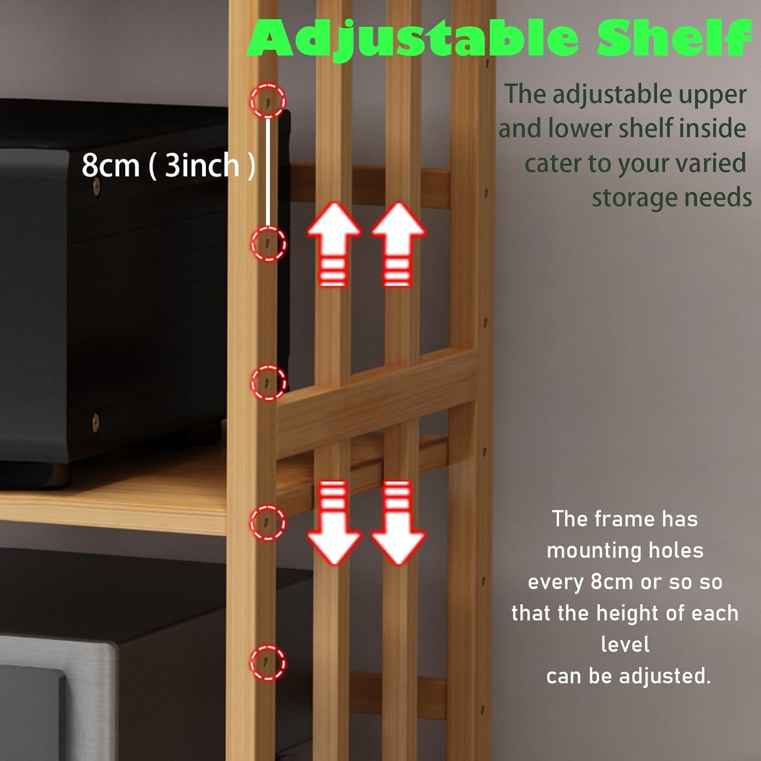 LXLZYXSF 5 4 3 2 Tier AV Media Cabinet Stand Audio Video Towers