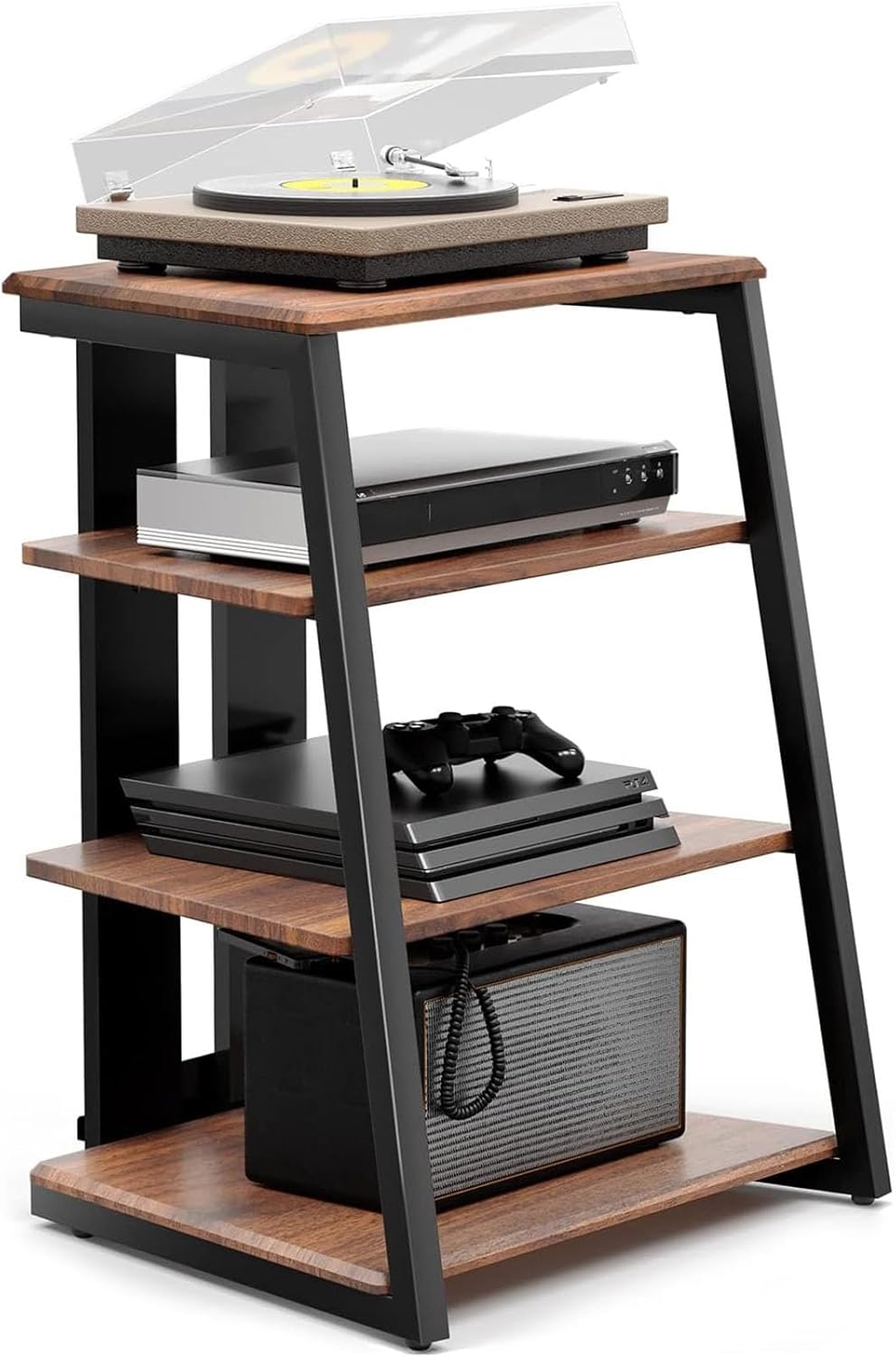 4-Tier AV Media Stand for Stereo Components