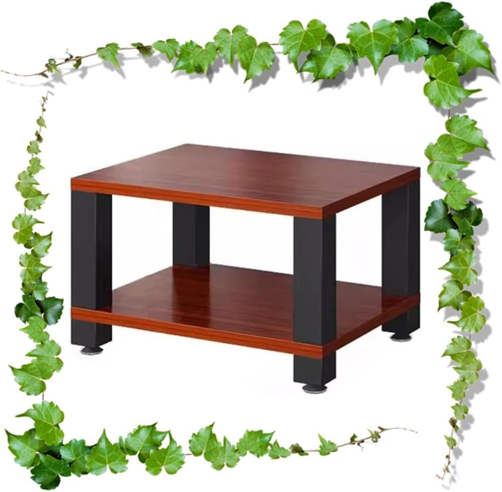 BIUBPW Audio Video Media Stand 1/2/3-Tier Media Storage Shelves AV Media Stand Audio Rack Stereo Component Storage Cabinet Solid Wood HiFi Stand(Brown